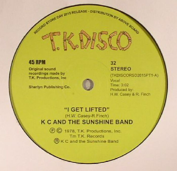 Kc and The Sunshine Band – I Get Lifted (Record Store Day 2015) vinyl cover