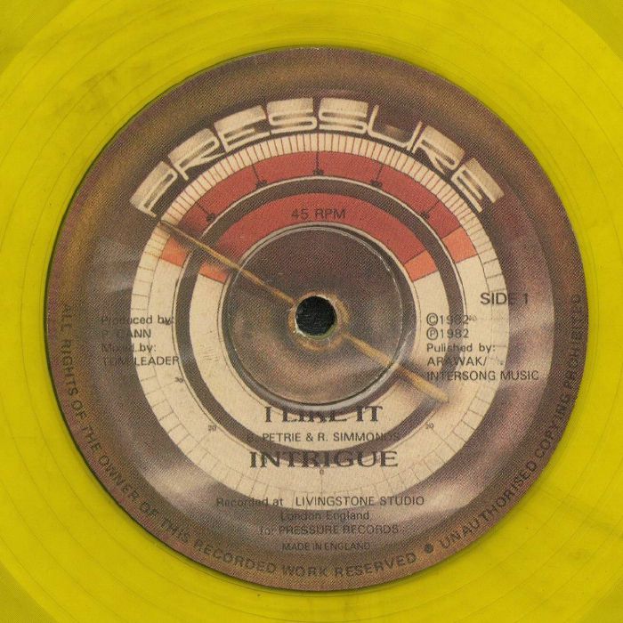 Intrigue – I Like It vinyl cover