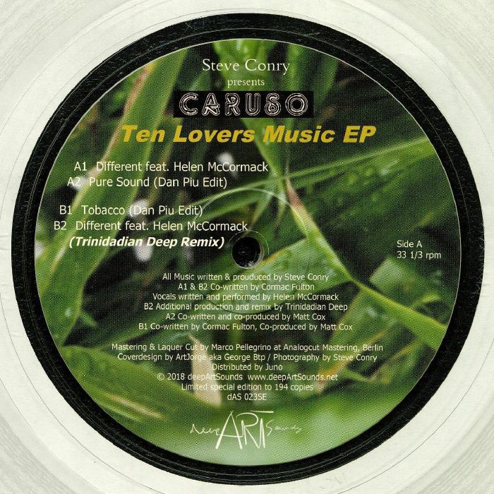 Caruso Ten Lovers Music EP (Dan Piu, Trinidadian Deep mixes)