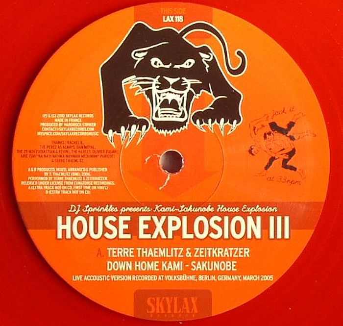Dj Sprinkles – House Explosion III vinyl cover