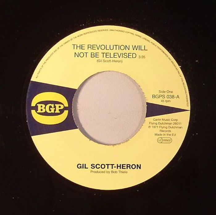 Gil Scott Heron – The Revolution Will Not Be Televised vinyl cover