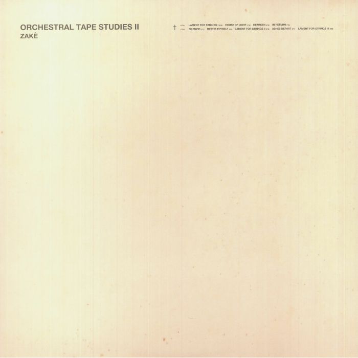 Zake – Orchestral Tape Studies II vinyl cover