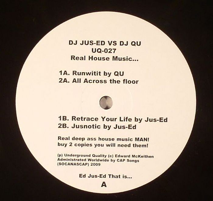 Dj Jus Ed – Real House Music vinyl cover