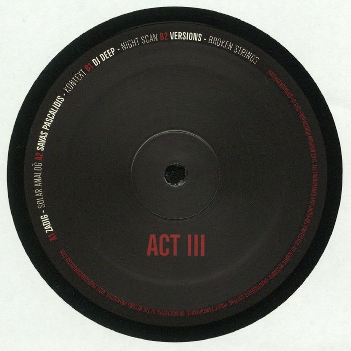 Zadig | Savas Pascalidis | DJ Deep | Versions Act III