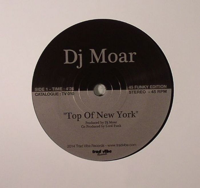 DJ Moar – Top Of New York (stereo) vinyl cover