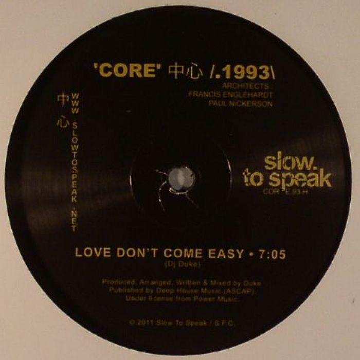 Dj Duke – Love Don't Come Easy vinyl cover