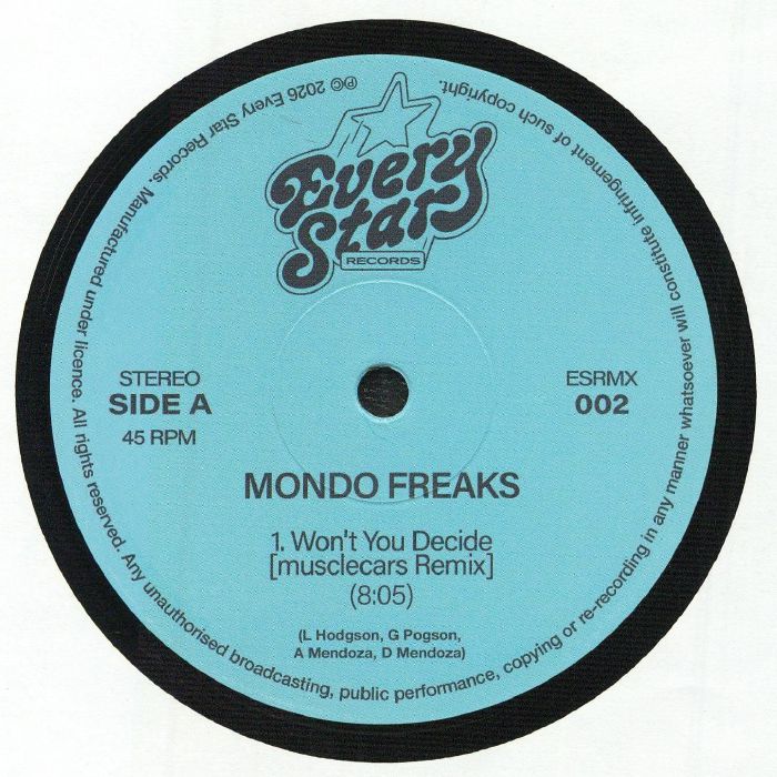 Mondo Freaks – Won't You Decide (Musclecars Remix) vinyl cover