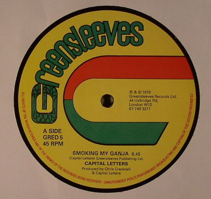Capital Letters – Smoking My Ganja vinyl cover