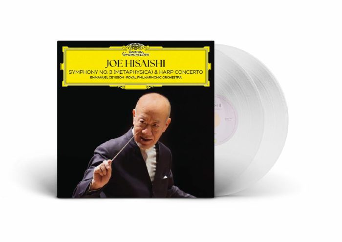 Joe Hisaishi | Emmanuel Ceysson | Royal Philharmonic Orchestra – Symphony No 3 Metaphysica & Harp Concerto vinyl cover