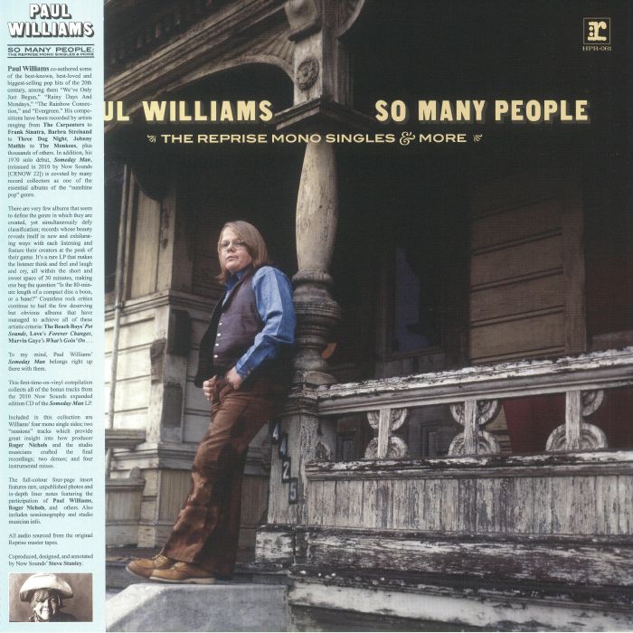 Paul Williams So Many People: The Reprise Mono Singles and More