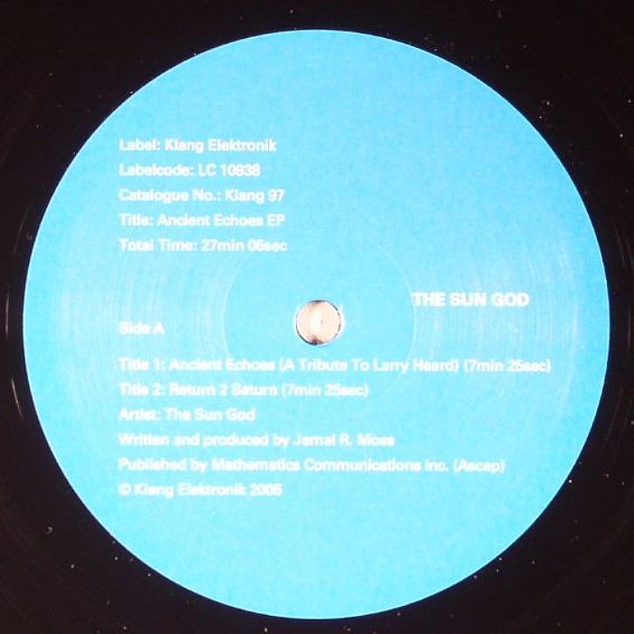 The Sun God Ancient Echoes EP (warehouse find)