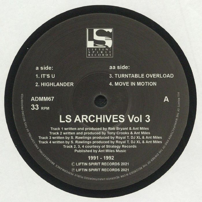 Rob Bryant | Ant Miles | Tony Crooks | Royal T | DJ Xl LS Archives Vol 3