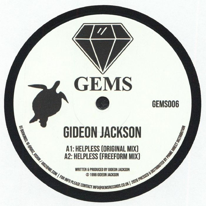 Gideon Jackson – Helpless vinyl cover