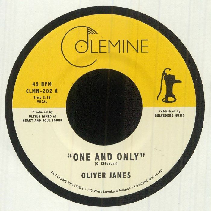 Oliver James – One and Only vinyl cover