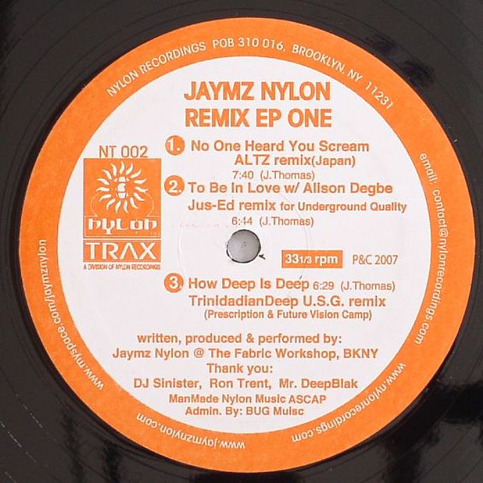Jaymz Nylon Remix EP One