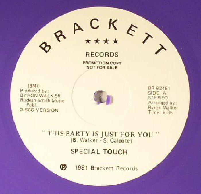 Special Touch – This Party Is Just For You vinyl cover