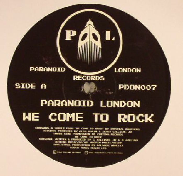 Paranoid London We Come To Rock