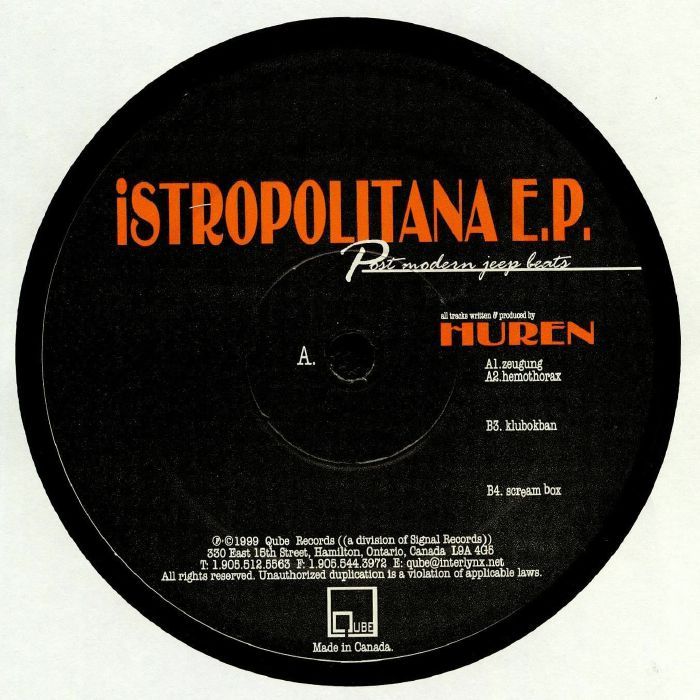 Huren Istropolitana EP: Post Modern Jeep Beats (warehouse find, slight sleeve wear)
