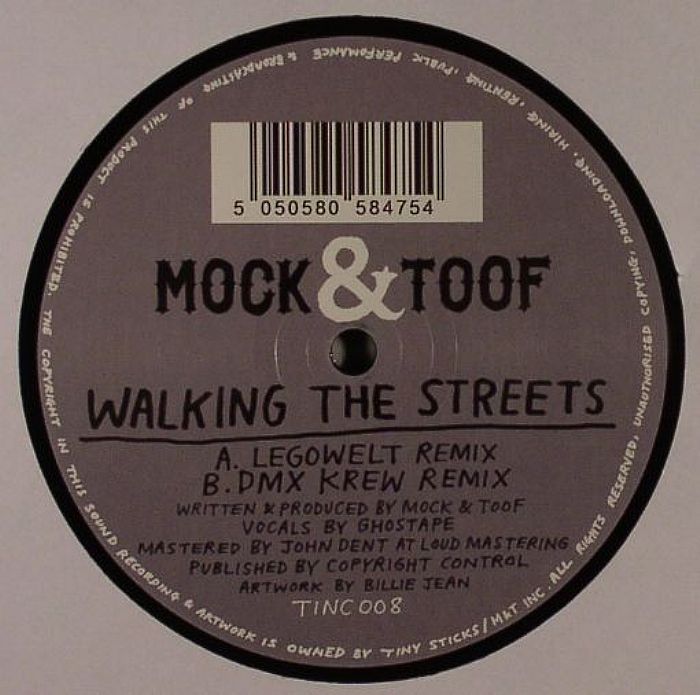 Mock And Toof – Walking The Streets (remixes) vinyl cover