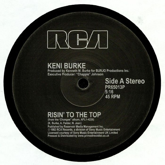 Keni Burke – Risin To The Top vinyl cover