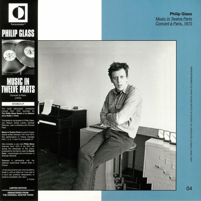 Philip Glass Music In Twelve Parts: Concert A Paris 1975