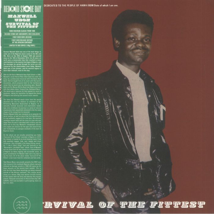 Maxwell Udoh Survival Of The Fittest (Deluxe Edition) (Record Store Day RSD 2023)