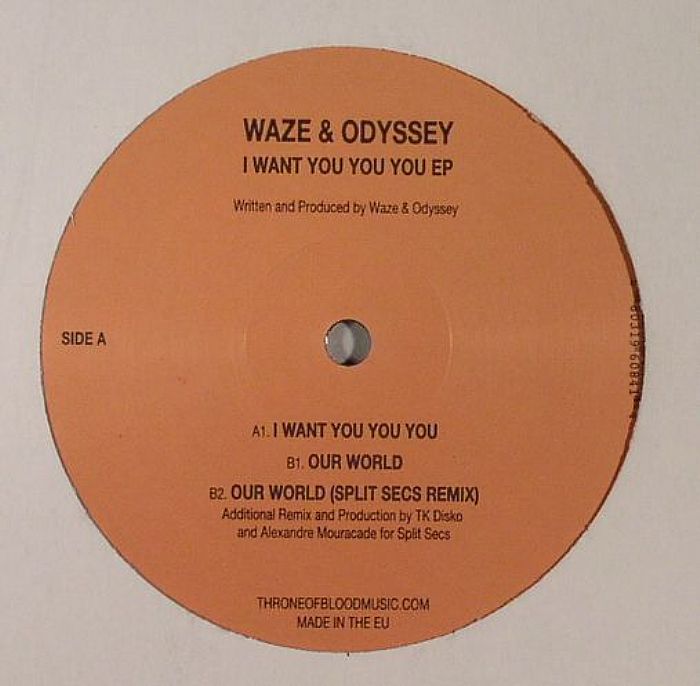 Waze and Odyssey – I Want You You You EP vinyl cover