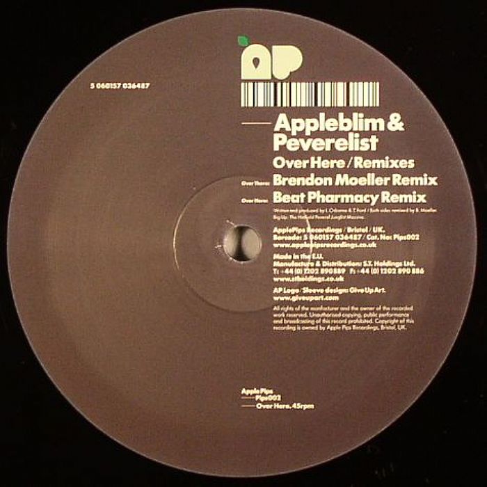Appleblim | Peverelist – Over Here (remixes) vinyl cover