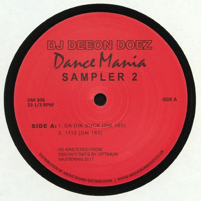 DJ Deeon – Doez Dance Mania Sampler 2 (reissue) vinyl cover