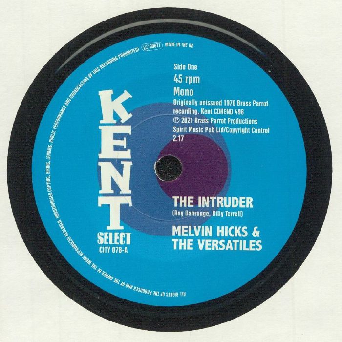 Melvin Hicks and The Versatiles | Clarence Pinckney The Intruder (mono)
