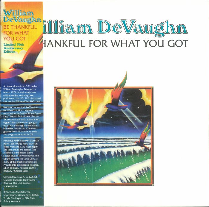 William Devaughn – Be Thankful For What You Got (50th Anniversary Edition) vinyl cover