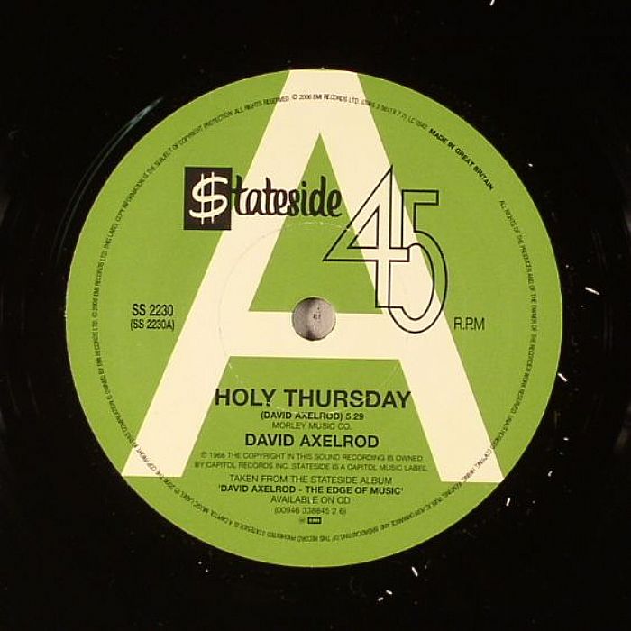 David Axelrod Holy Thursday