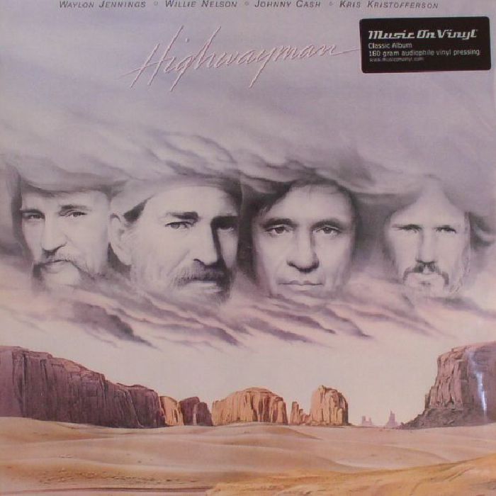 Waylon Jennings | Willie Nelson | Johnny Cash | Kris Kristofferson – Highwayman vinyl cover
