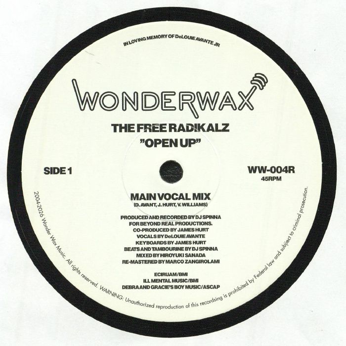 The Free Radikalz – Open Up vinyl cover