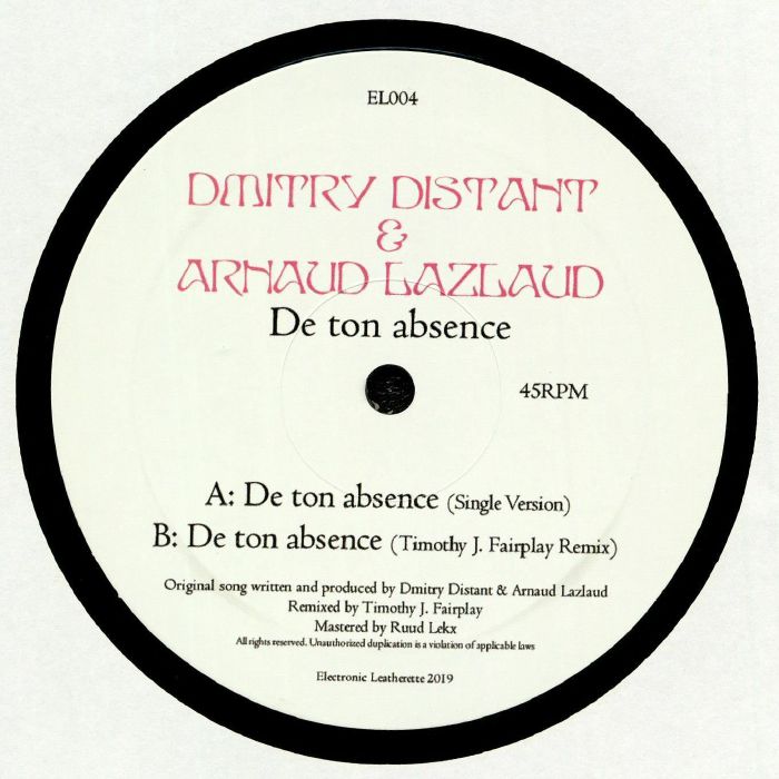 Dmitry Distant | Arnaud Lazlaud De Ton Absence (Timothy J Fairplay remix)