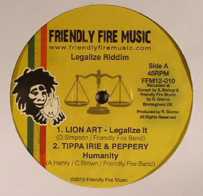 Lion Art | Tippa Irie | Peppery | Yt | Murray Man | Friendly Fire Band Legalise It