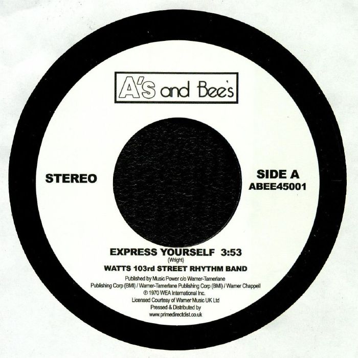 Watts 103rd St Rhythm Band | The Meters Express Yourself/Just Kissed My Baby
