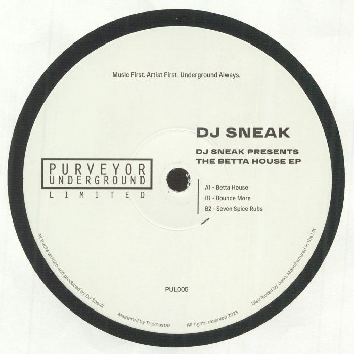 DJ Sneak – The Betta House EP vinyl cover