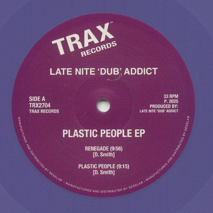 Late Nite 'Dub' Addict – Plastic People EP vinyl cover