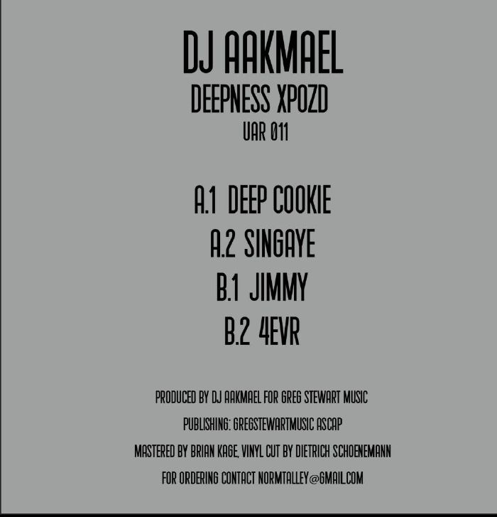DJ Aakmael – Deepness Xpozd vinyl cover