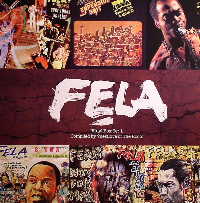 Fela Kuti Vinyl Box Set 1: Teacher Dont Teach Me Nonsense, Expensive Shit, Everything Scatter, Sorrow, Tears and Blood, Fear Not For Man, Beasts Of No Nations
