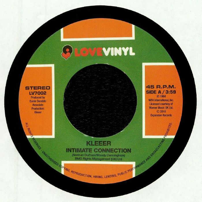 Kleeer – Intimate Connection vinyl cover