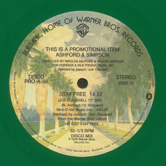 Ashford & Simpson – Stay Free (Joe Claussell remix) vinyl cover