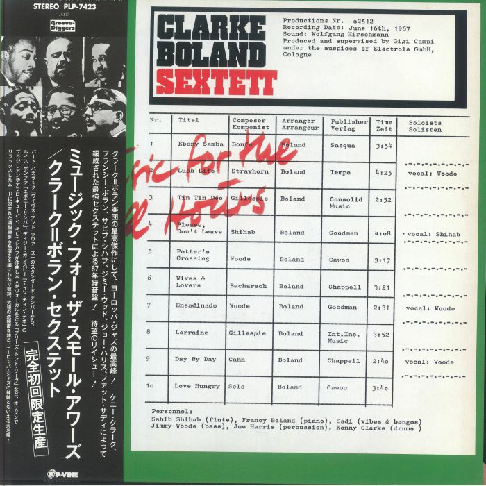 Clarke Boland Sextett Music For The Small Hours