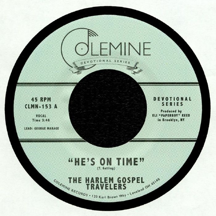 The Harlem Gospel Travelers – Hes On Time vinyl cover