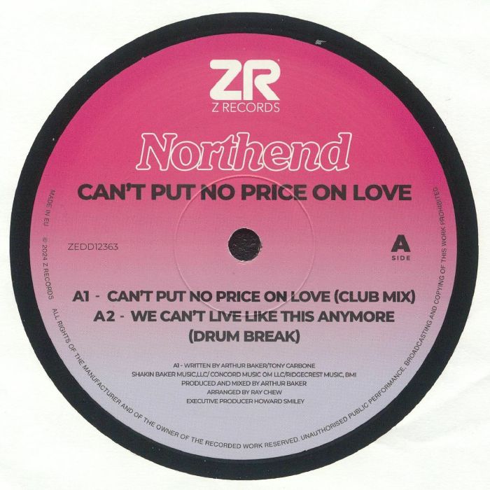 North End Cant Put No Price On Love EP
