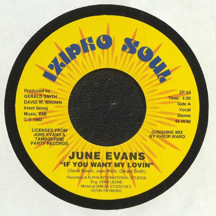 June Evans – If You Want My Lovin vinyl cover