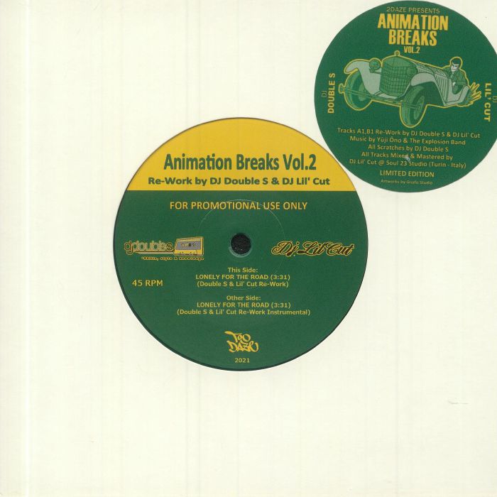 DJ Double S | DJ Lil Cut – Animation Breaks Vol 2 (Soundtrack) vinyl cover