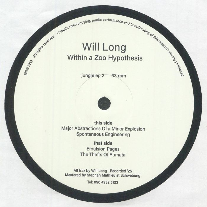 Will Long – Within A Zoo Hypothesis vinyl cover