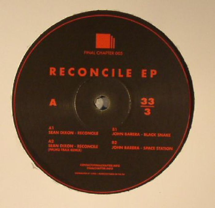 Sean Dixon | John Barera Reconcile EP (incl. Palms Trax remix)